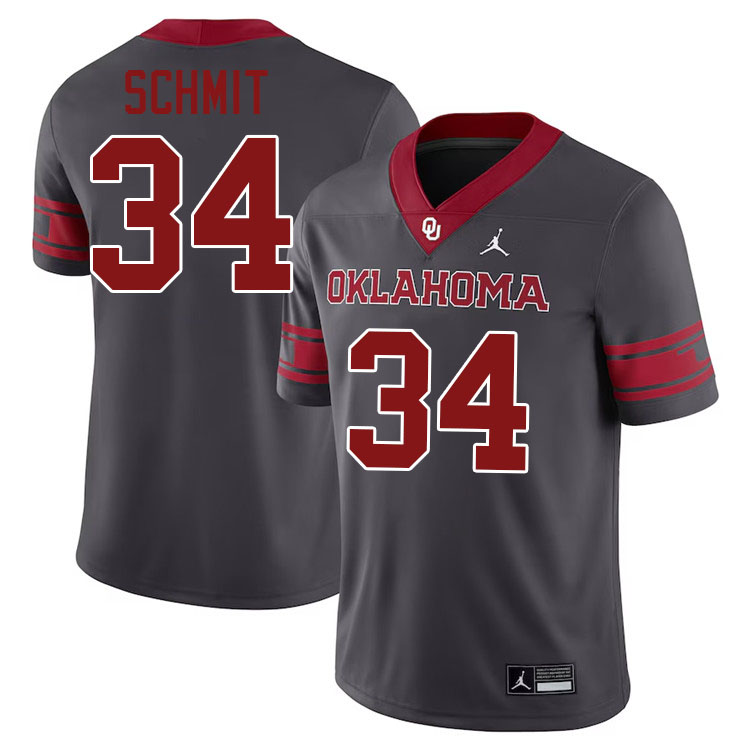 Zach Schmit Oklahoma Sooners Jersey,Oklahoma Sooners Football Uniforms,Jersey-Anthracite